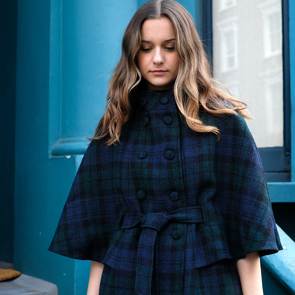 Tartan deals cape coat