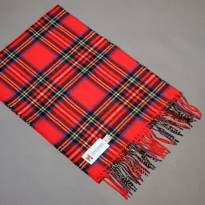 Pure merino wool scarf in Royal Stewart Tartan
