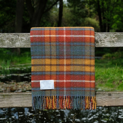 Pure Wool Blanket in Ancient Buchanan Tartan