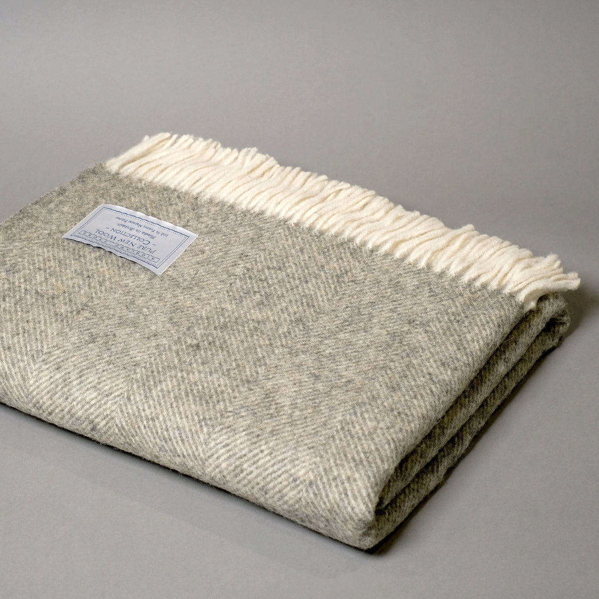 Grey herringbone blanket online