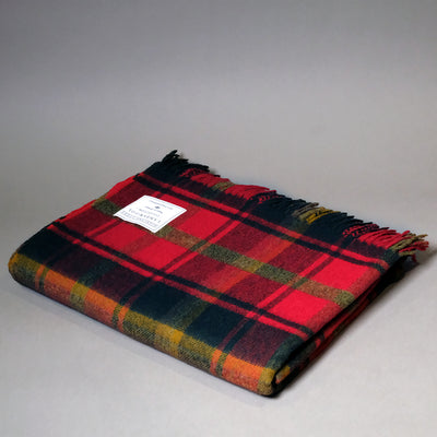 Merino Wool Maple Leaf Tartan Blanket
