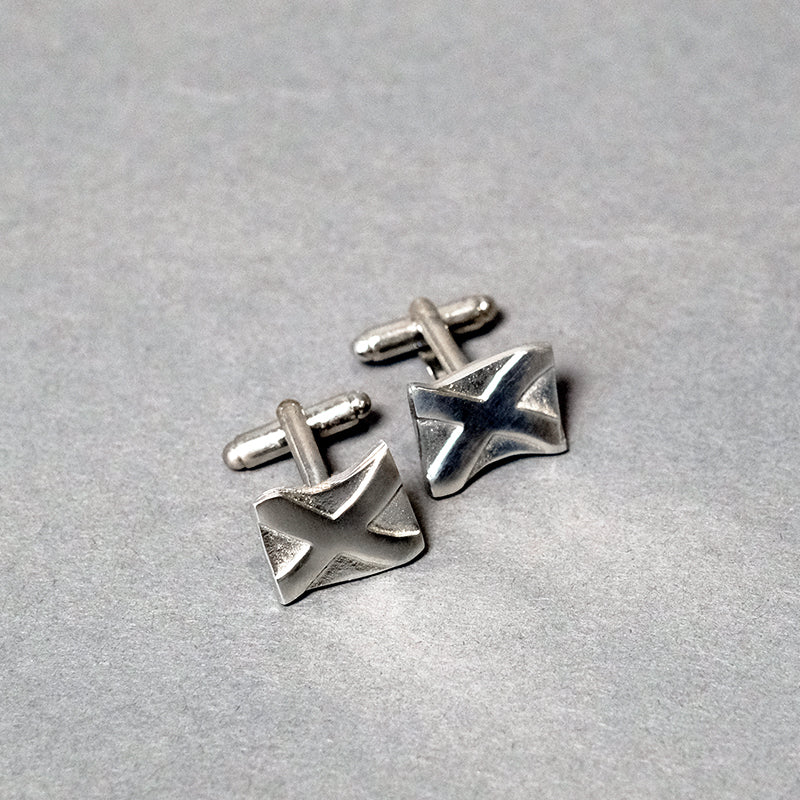 Silver cross cufflinks on sale