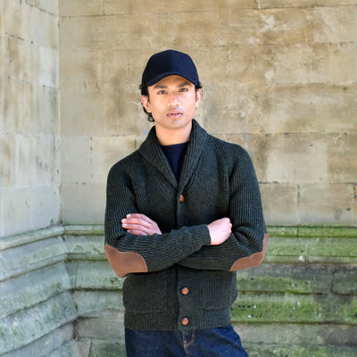 Shawl Neck Cardigan in Green