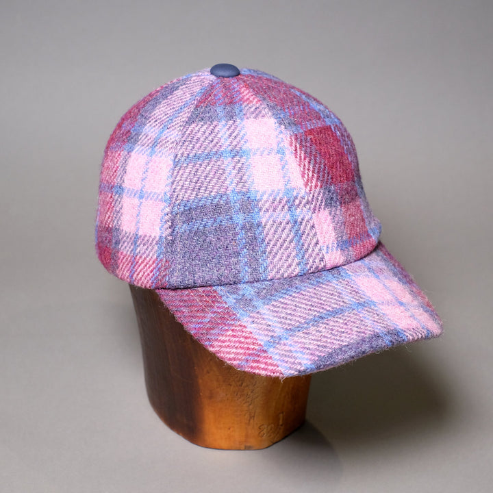 Harris Tweed Baseball Hat in Pink and Blue Check – Highland Store