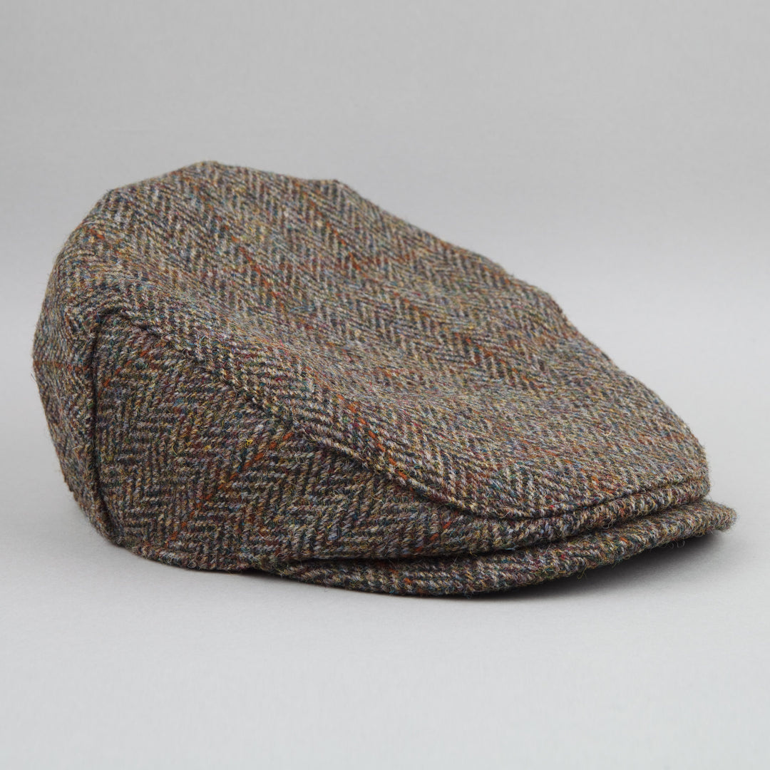 Harris Tweed Flat Cap in green/brown herringbone – Highland  display picture 1