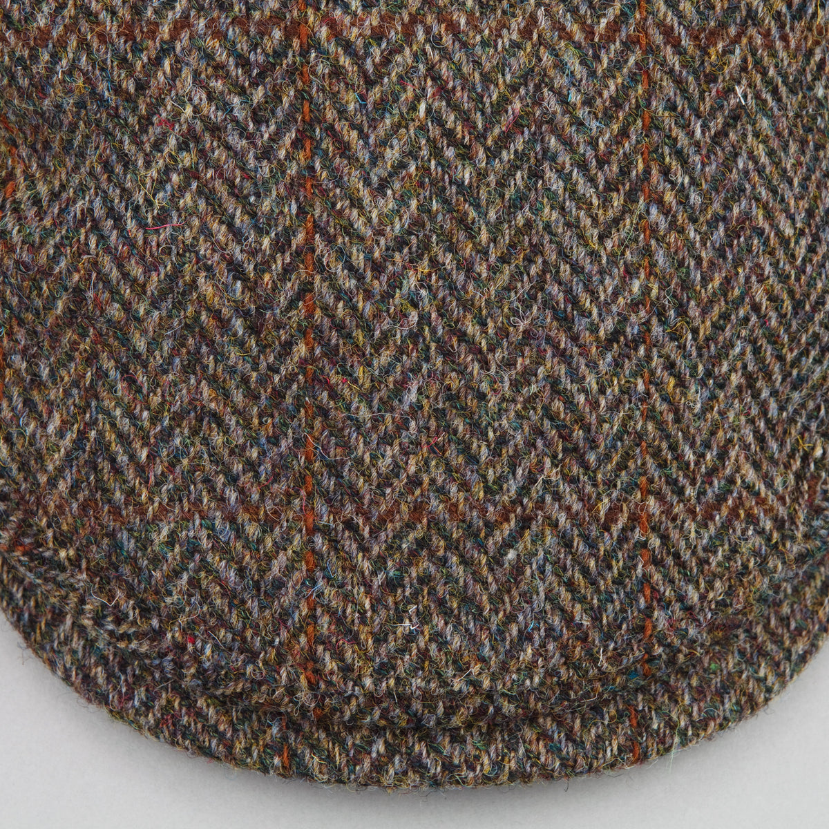 Harris Tweed Moss Brown Check  Flat Cap main image 1