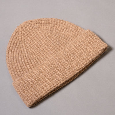 Pure Wool and Angora Beanie Hat in Oakwood