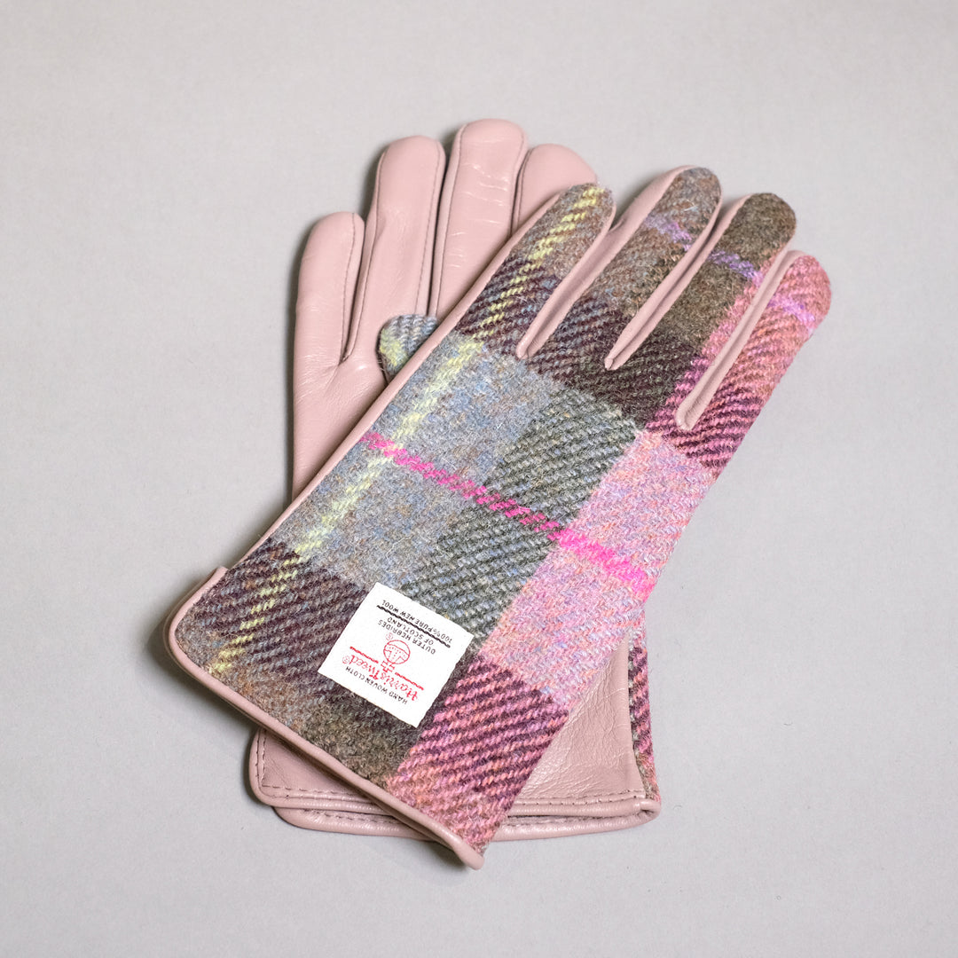 handschuhe tweed Womens Harris Tweed and Leather Gloves
