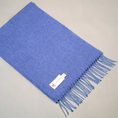 Pure merino wool scarf in Blue