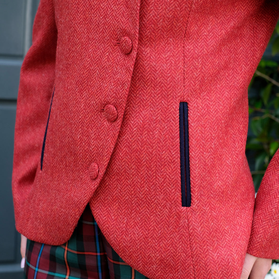 Tweed Riding Jacket in Red Herringbone – Highland Store