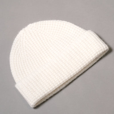 Pure Wool and Angora Beanie Hat in White