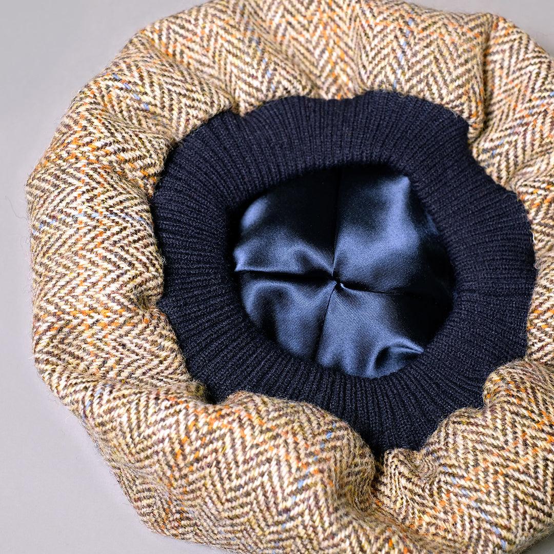 【SEAL限定商品】 Tweed Harris - Tam Beret Wool - Highland – Herringbone Beige 帽子