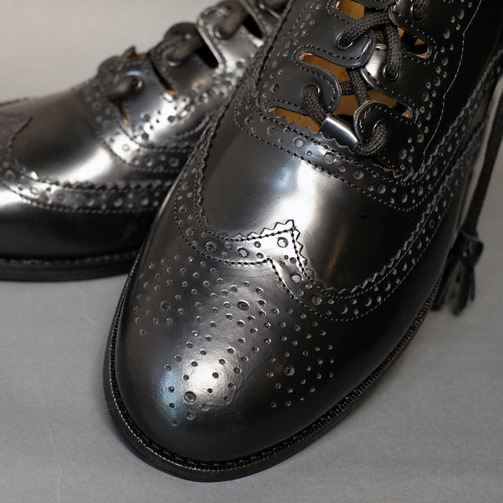 Desborough Envoy Ghillie Shoes Men\'s 10 US / 9 UK Black Leather Brogue Dress Ghillie Brogues/Kilt Shoes | Up to 500 Tartans | ScotlandShop main image 2