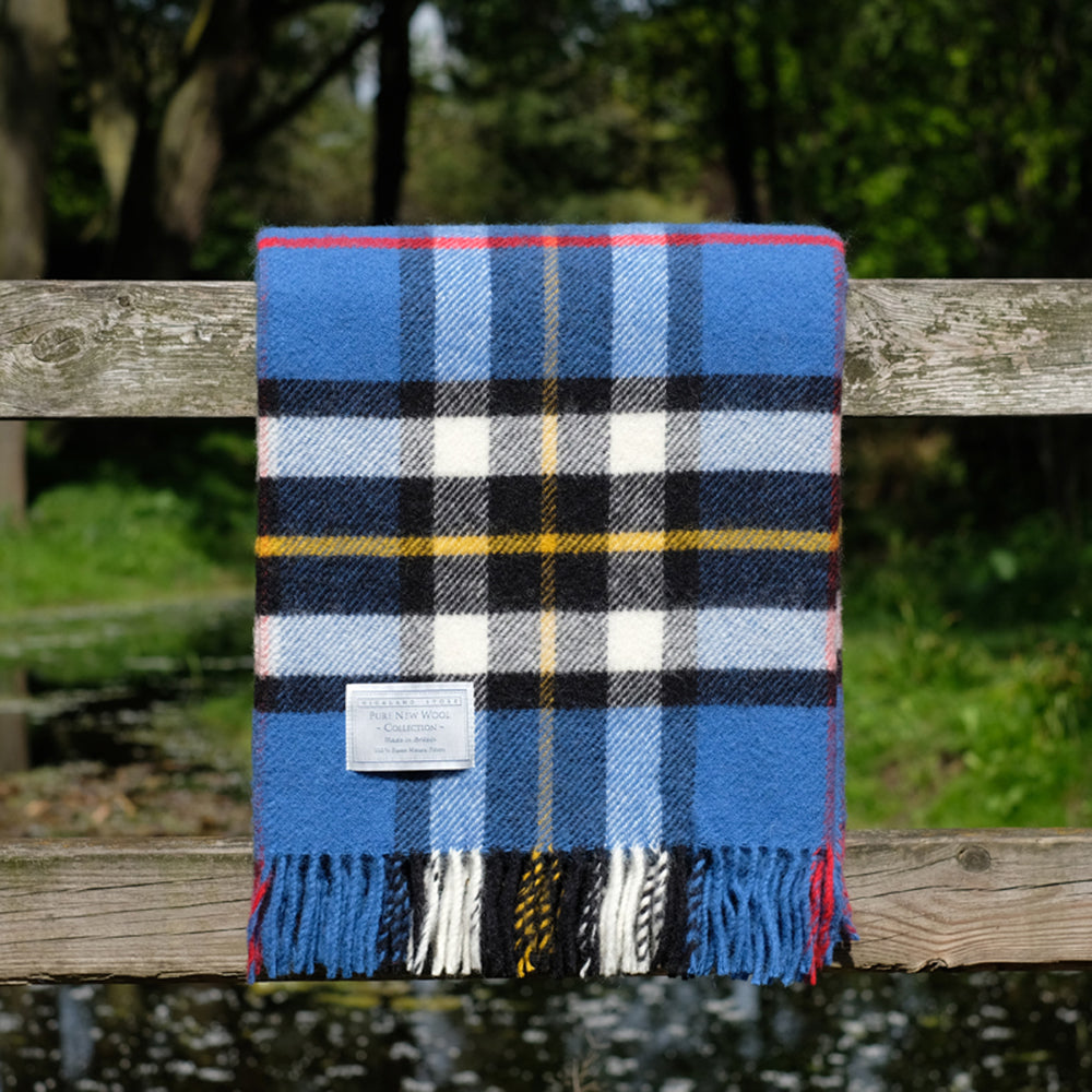 Blue tartan throw new arrivals