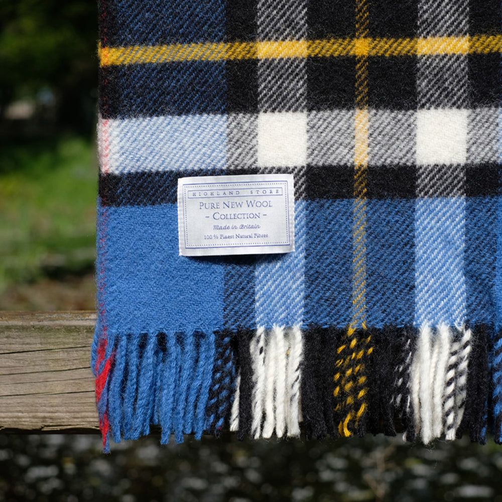 Blue tartan blanket top