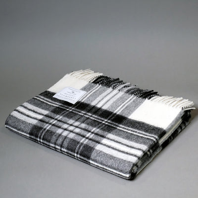 Merino Wool Grey Dress Stewart Tartan Blanket