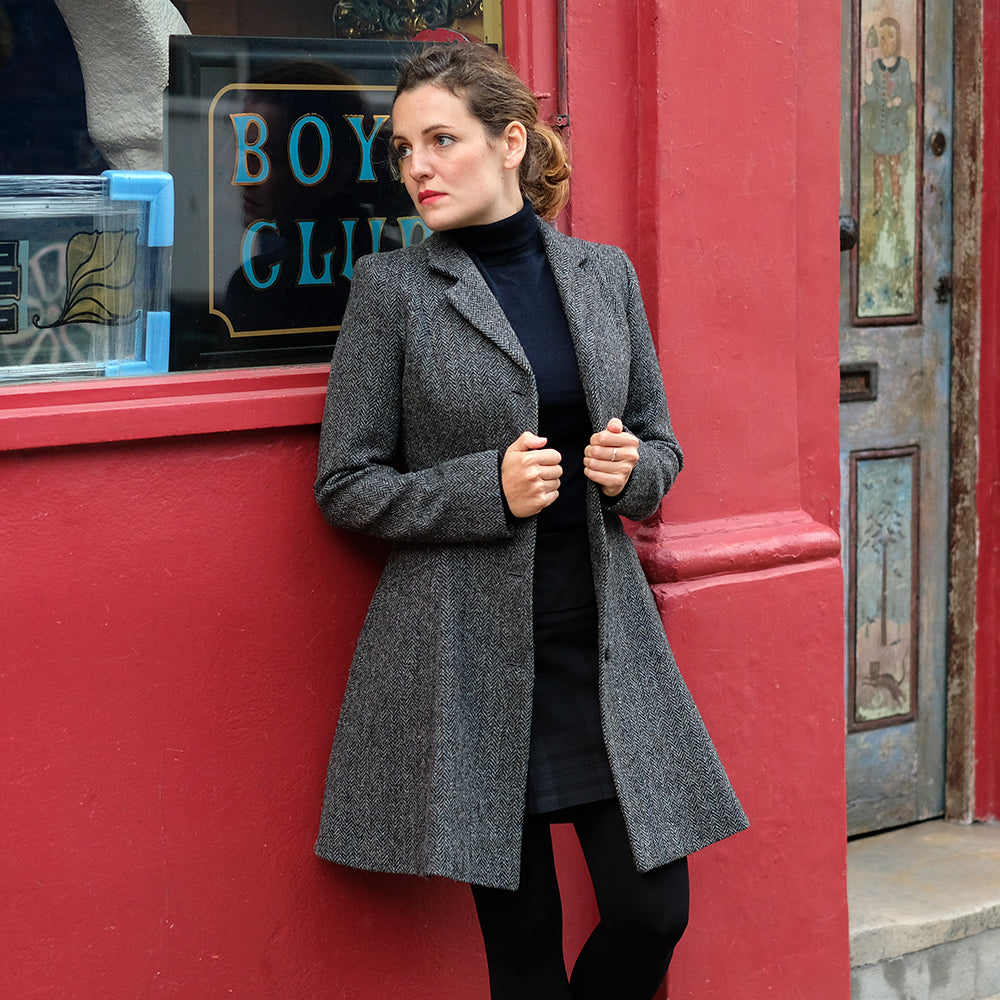 Harris tweed womens coat discount