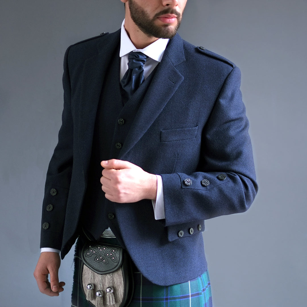 Tweed kilt jacket and vest sale