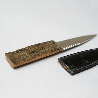 Hand made Sgian Dubh with Oak Whiskey Cask Handle