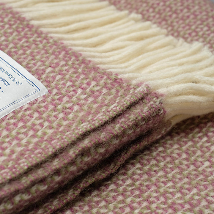 Wool Blanket,Throw, Salmon, Pink, 79 X 64 inch, retailer Ottawa Valley Woolens, Made in Canada