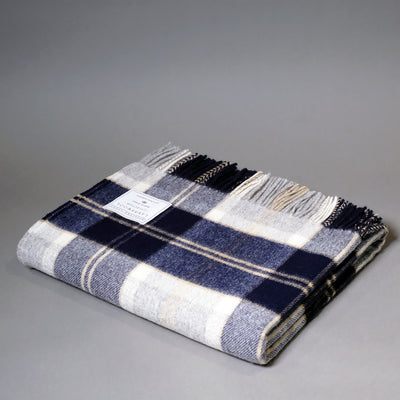 Merino Wool Silver Bannockbane Tartan Blanket
