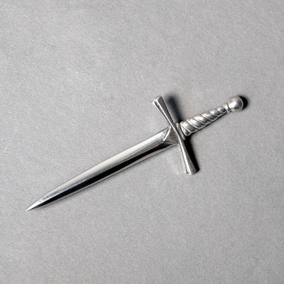 Sword Pewter Kilt Pin in polished finish.